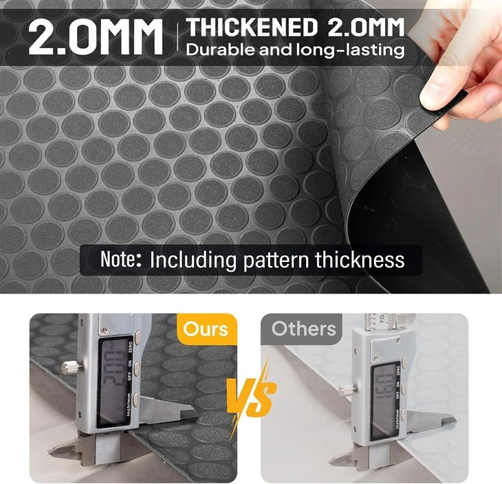 Coin Pattern Vinyl Car Mat For Garage Floor