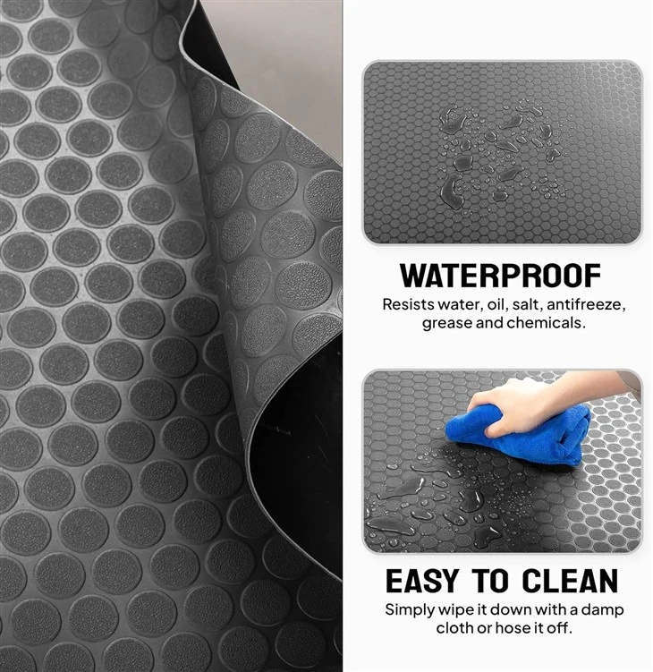 Coin Pattern Vinyl Car Mat For Garage Floor