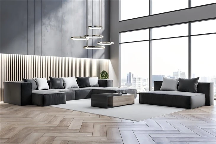 Herringbone Vinyl Click Lock Flooring Plank