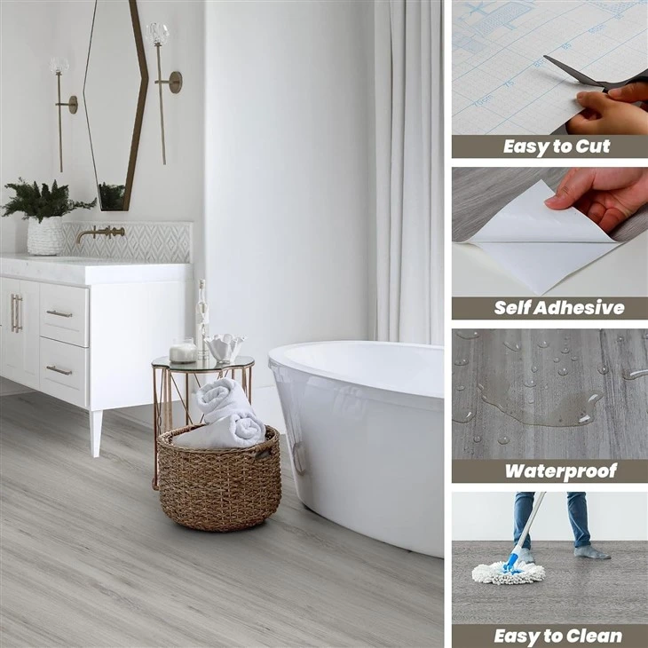 Heterogeneous Residential Use Vinyl Sheet Flooring