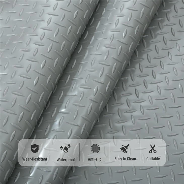 Non-Slip Diamond Plate PVC Floor Mat