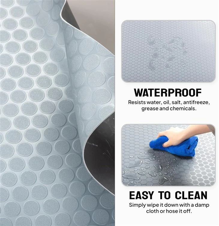 Thickened Coin Plate PVC Garage Mats Flooring Roll