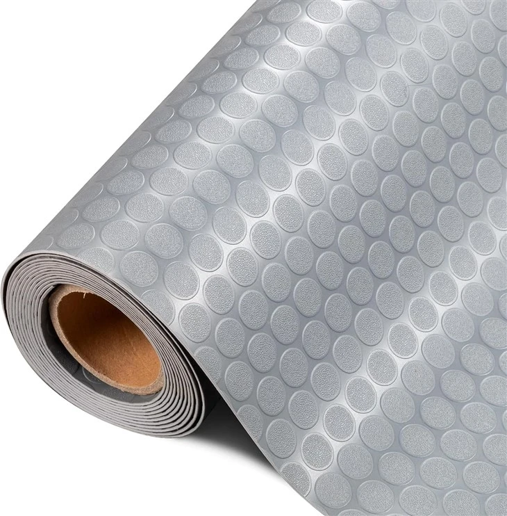 Thickened Coin Plate PVC Garage Mats Flooring Roll