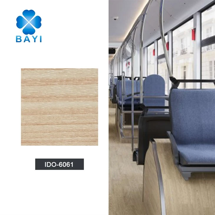 Wood Effect Safety Vinyl Bus Flooring